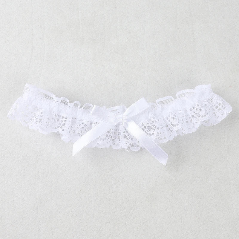 Sexy Fashion Lingerie Wedding Garter Belt Bride Cosplay Party Accessories Bowknot Flower Lace Elastic Leg Ring Bridal Leg Garter