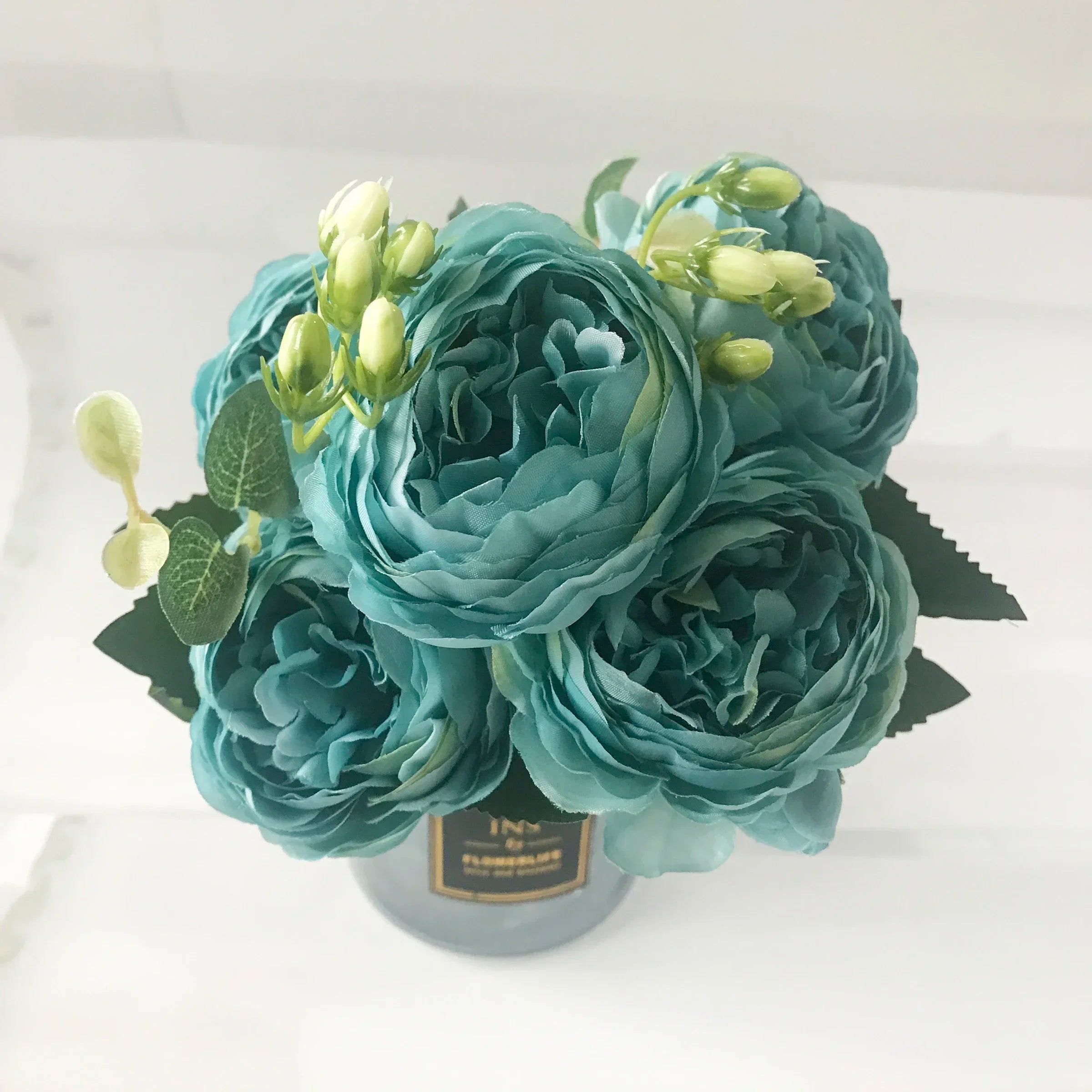 Silk Peony and Gypsophila Bouquet