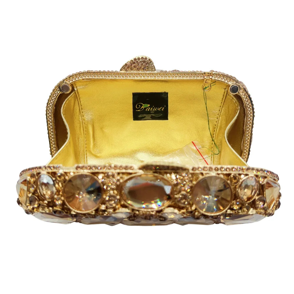 Wedding Dress Purses Women Bridal Crystal Handbags Rhinestone Party Prom Evening Clutches Minaudiere Clutch Bag Luxury  Purses
