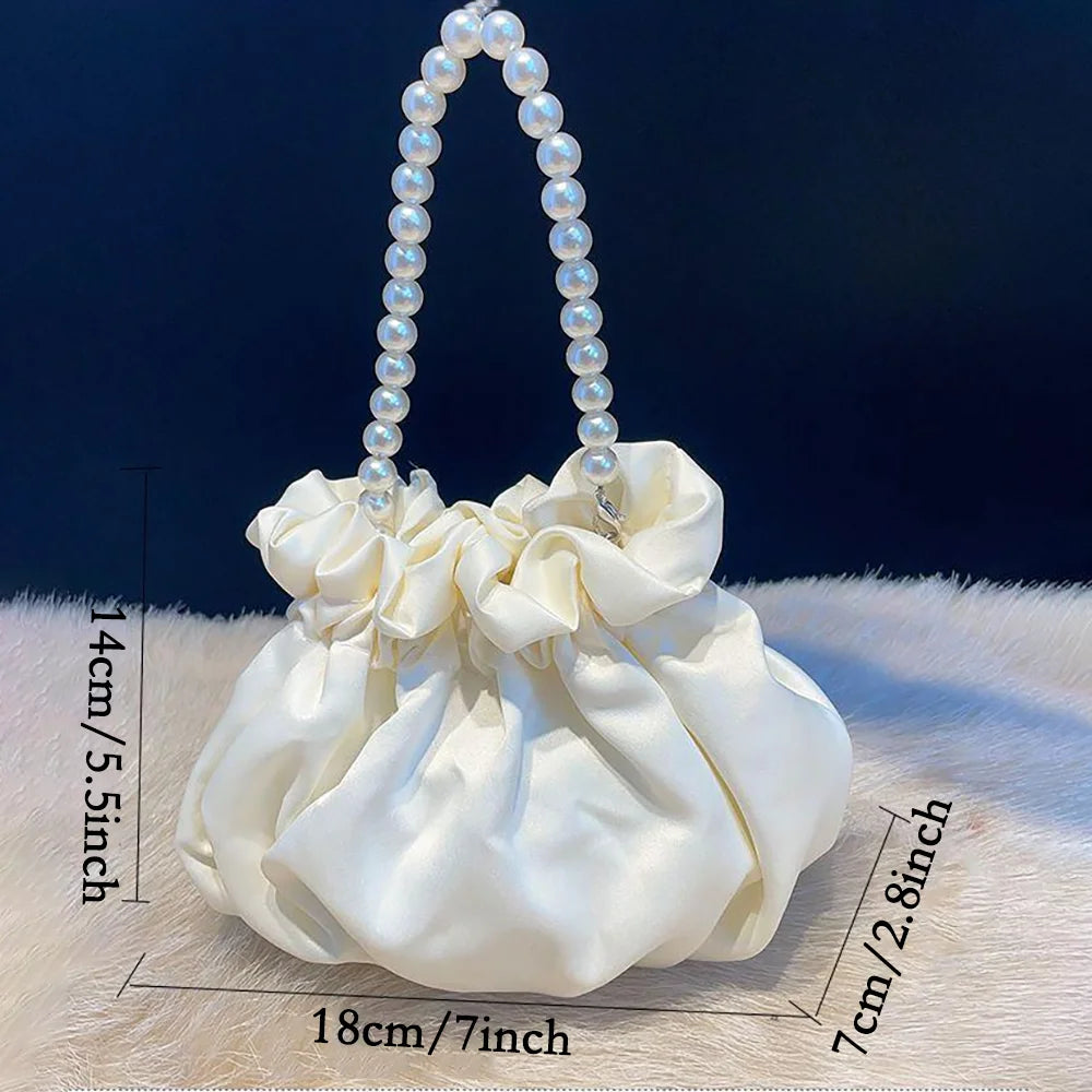 Beautiful Ivory Evening Pearl Handbag Weddings Bride To Be Supplies Simple Elegant Purse Bachelorette Party Bridesmaid Souvenirs