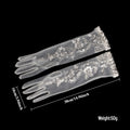 French Vintage Lace Bridal Gloves Wheat Edge Design White Gloves Wedding Accessories Women's Gloves Versatile for Wedding Props