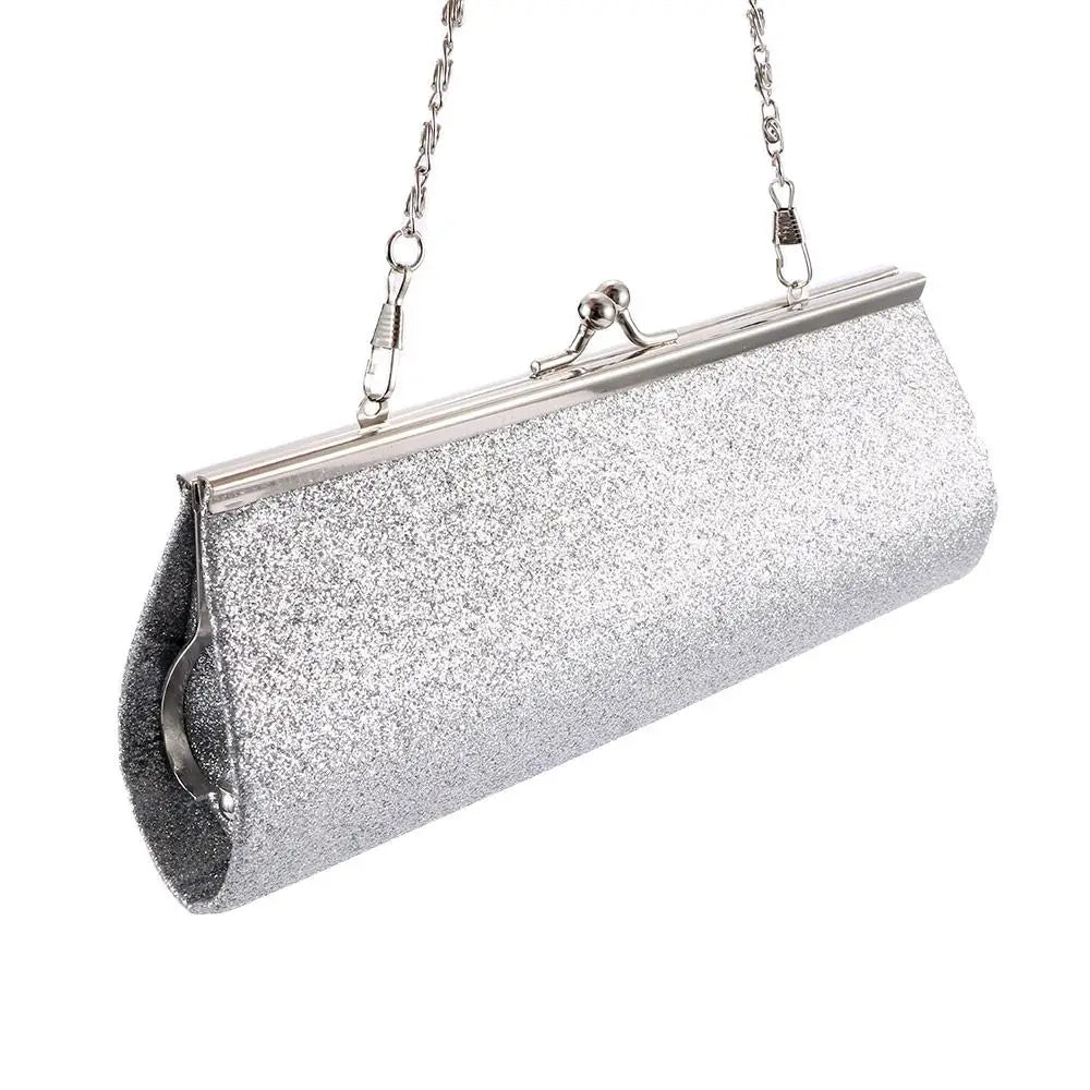 Women's with The Chain Bridal Glitter Purse Party Evening Bag Handbag Shoulder Bag Clutch Purse