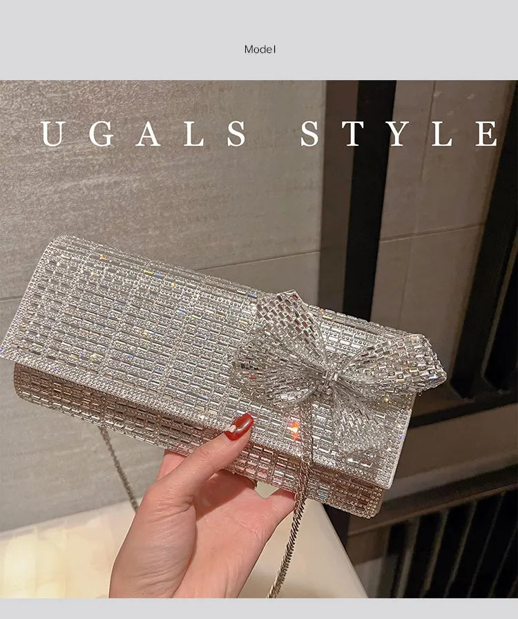 Diamond Rhinestone Shoulder Clutch