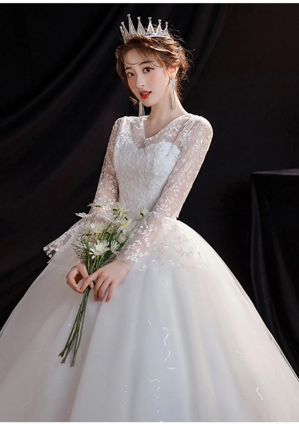 GIYSILE Boho Wedding Dress New Fantasy Lace Bridal Main Marriage Dresses French  Floor Length Wedding Dress Vestidos De Novia