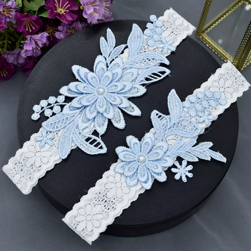 K07 Bridal Garter Belt Set New Design Elastic Trim Crystal Applique Wedding Garter Belt Bridal Leg Bride Wedding Accessories
