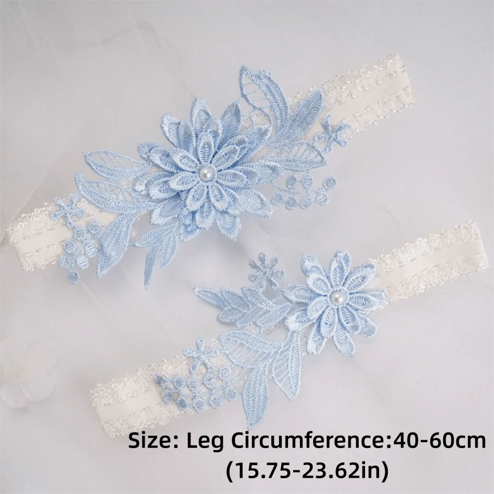 Fashion Polyester Wedding Garter Lace Embroidery Floral Bridal Thigh Ring Leg Ring Bridal