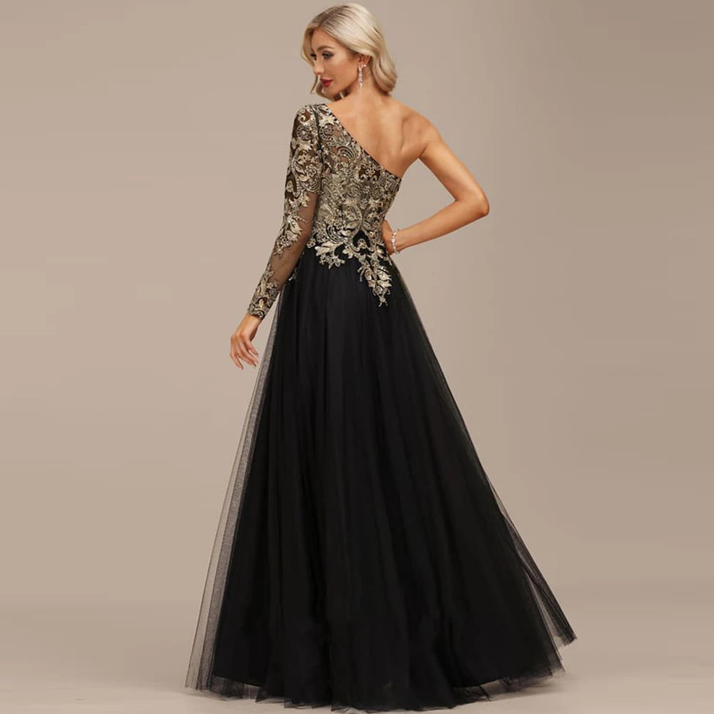 Side Slit Mother of the Bride Dresses Exquisit A Line Long Wedding Guest Gowns Soft Tulle Elegant Dress Women Wedding Party