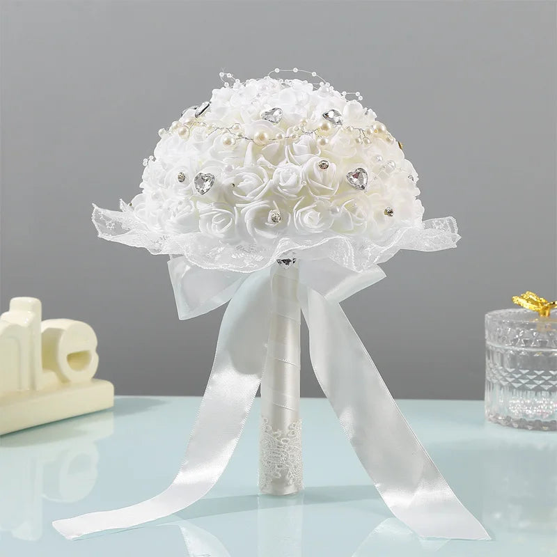 Elegant Bridal Bouquets, Romantic Wedding Bouquets, Bridesmaids Holding Bouquets, Photography Props, Wedding Accessories