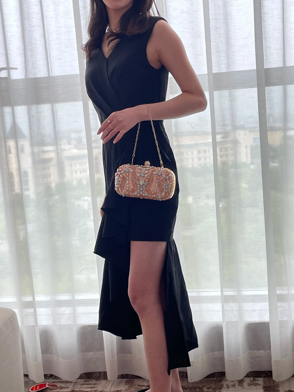 Women's Bridal Clutch Evening Bag Crystal Handbag with Chain Shoulder Strap for Party Wedding Female Fashion Accessory