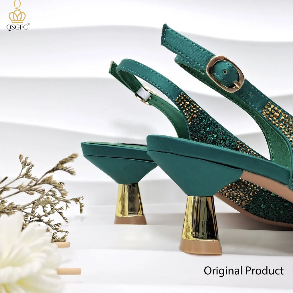 Rhinestone Shoe & Bag Set