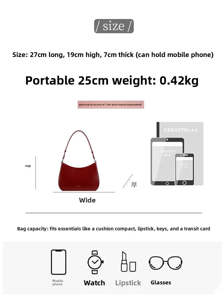 Women Red Baguette Bag Underarm Shoulder Purse Chic Bridal Handbag Designer Style