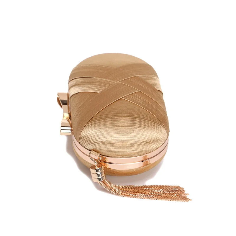 Clutch Bag for Women Elegant Tassel Lightweight Sparkling Compact for Party Wedding Evening