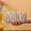 Women's Bridal Clutch Evening Bag Crystal Handbag with Chain Shoulder Strap for Party Wedding Female Fashion Accessory