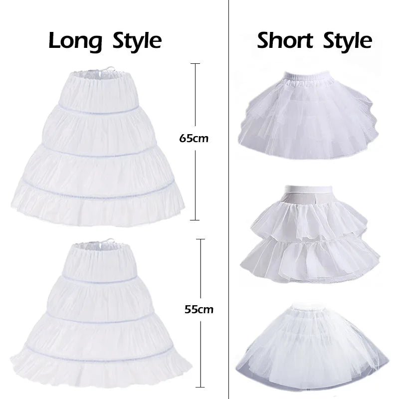 New Girls Summer Skirt Petticoat Baby Girls Toddler Christmas Princess Birthday Party Kids For Girls Children Clothing Vestidos