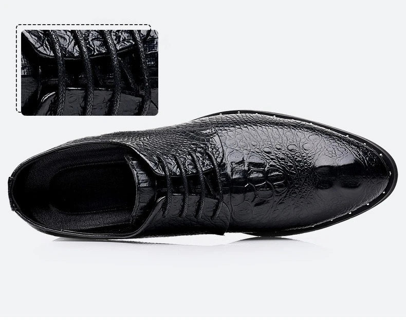 Men's Dress Shoes Business Formal Leather Lace Up All Season Comfortable Wedding Shoes Classic Business Casual Durable Footwear