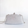 XIYUAN Women Blue/Gold/Red Crystal Bridal Clutch Silver Evening Purses Wedding Party Day Clutches Minaudiere Rhinestone Handbags