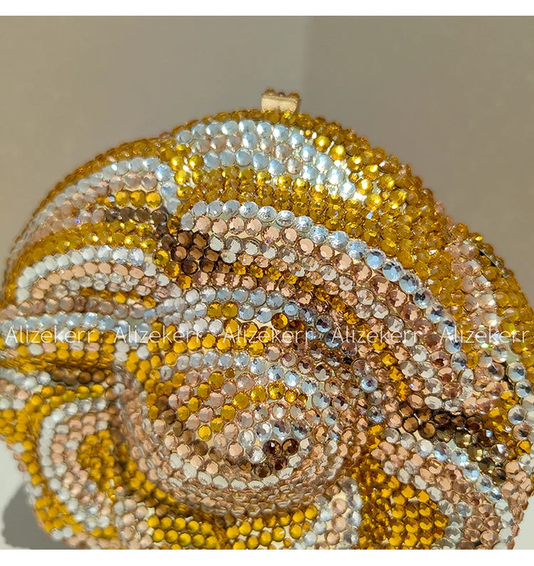 Rose-Shaped Flower Evening Clutch