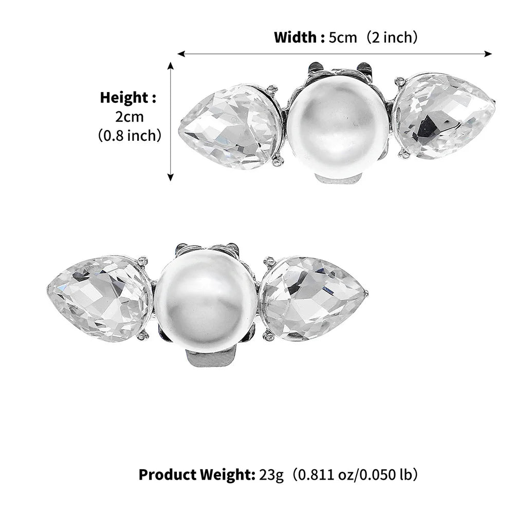 Miallo 2024 Newest Big Austrian Crystal Pearls Handmade Women Bridal Shoe Clips Wedding Alloy Bride Bridesmaid Shoe Buckle