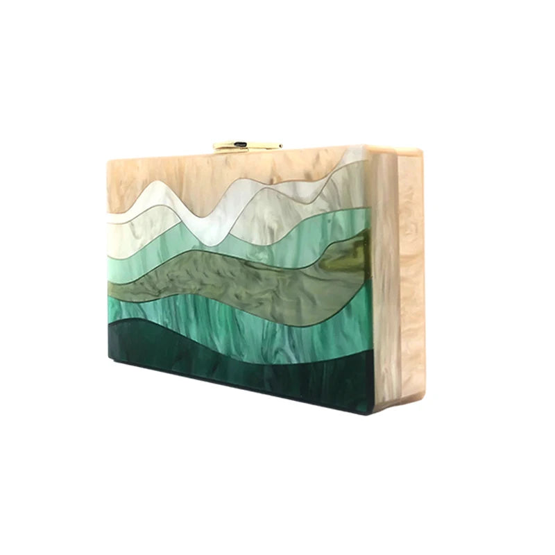 Acrylic Evening Bag Brand Luxury Designer Women New Handbags Boho Bridal Clutch Party Fashion Wallet Elegant Shoulder Crossbody
