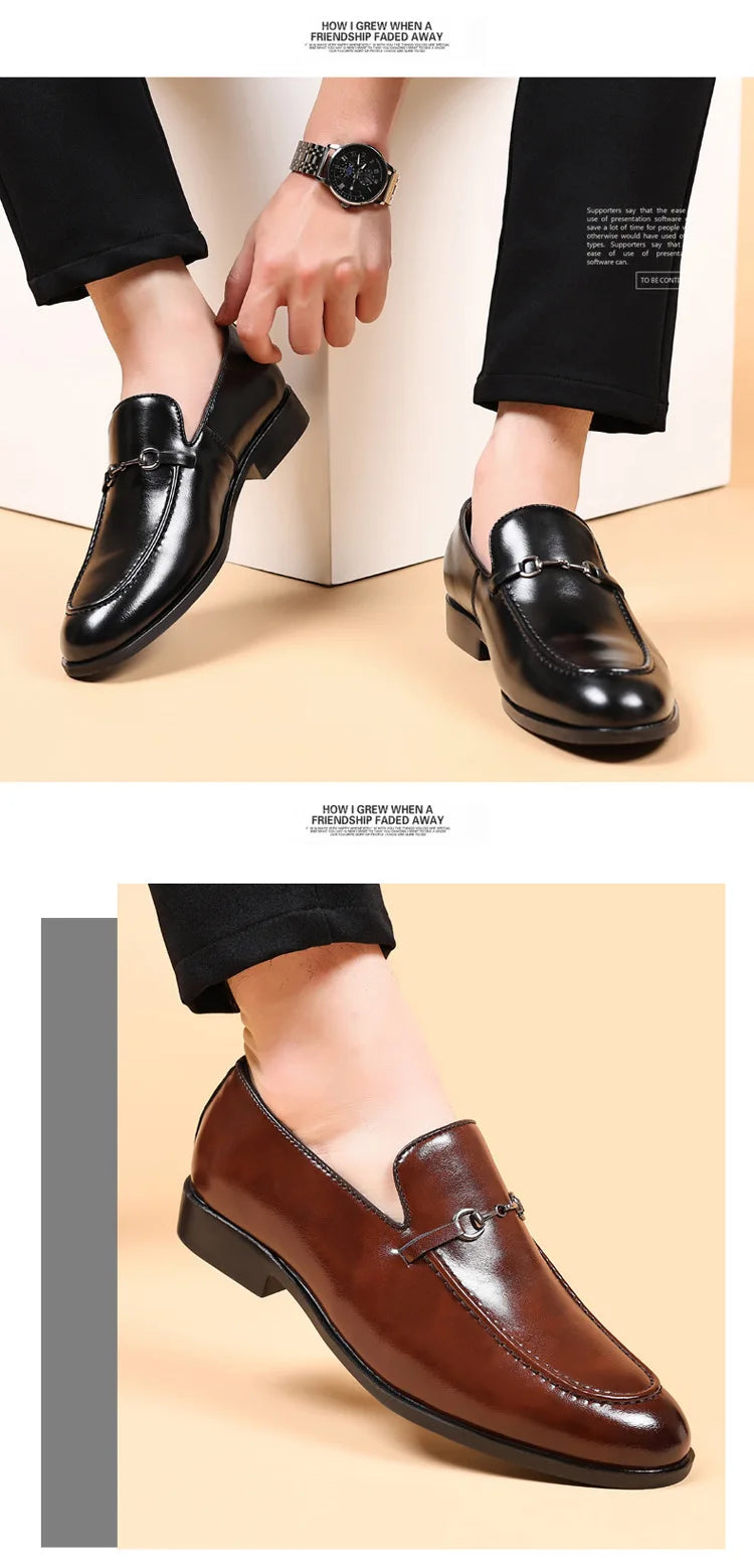 Office Shoes Men Classic Loafers Men Formal Shoes Brand Dress Shoes Men Elegant Sepatu Slip on Pria Zapatos De Hombre Ayakkabi