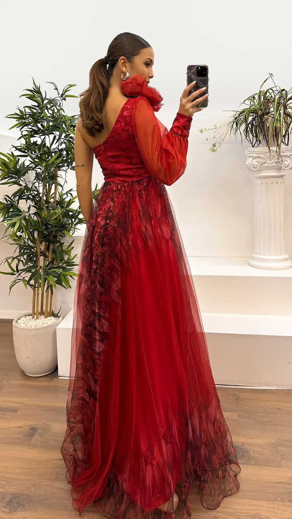 Women's Wedding Dress Spring Autumn New Sexy Off-shoulder Mesh Print Slit Casual Loose Party Prom Dresses For Women Robe Femal
