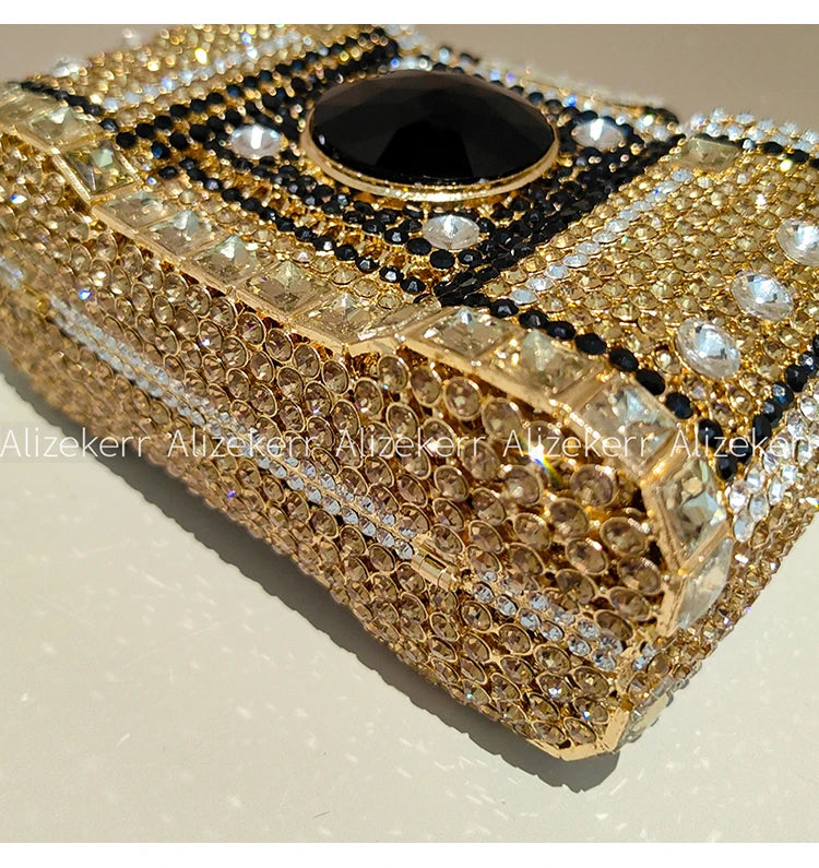 Camera-Shaped Diamond Evening Clutch