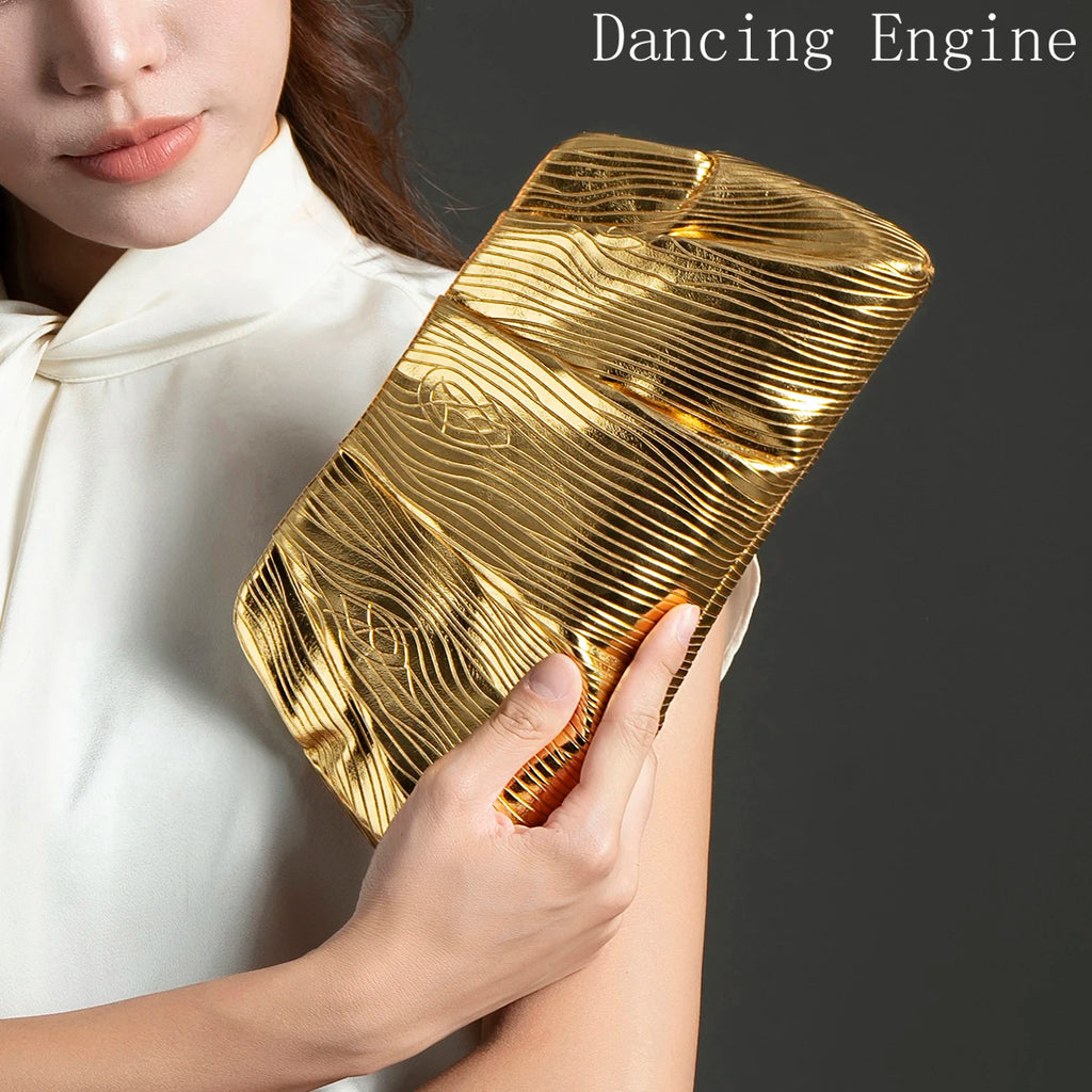Golden Designer Evening Clutch
