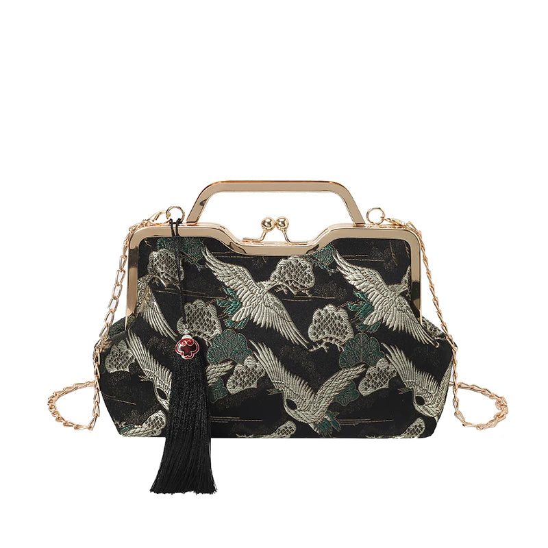 Vintage Tassel Shoulder Clutch