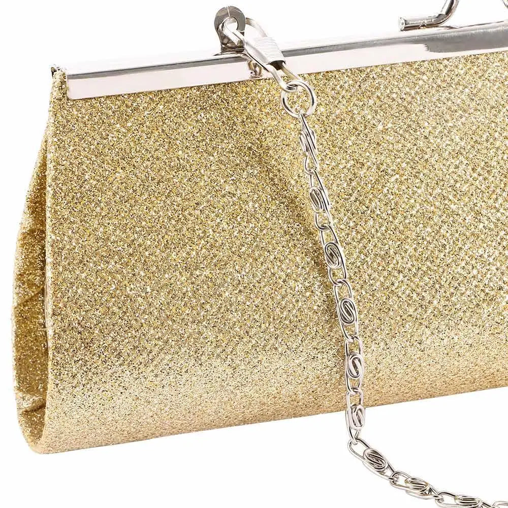 Women's with The Chain Bridal Glitter Purse Party Evening Bag Handbag Shoulder Bag Clutch Purse