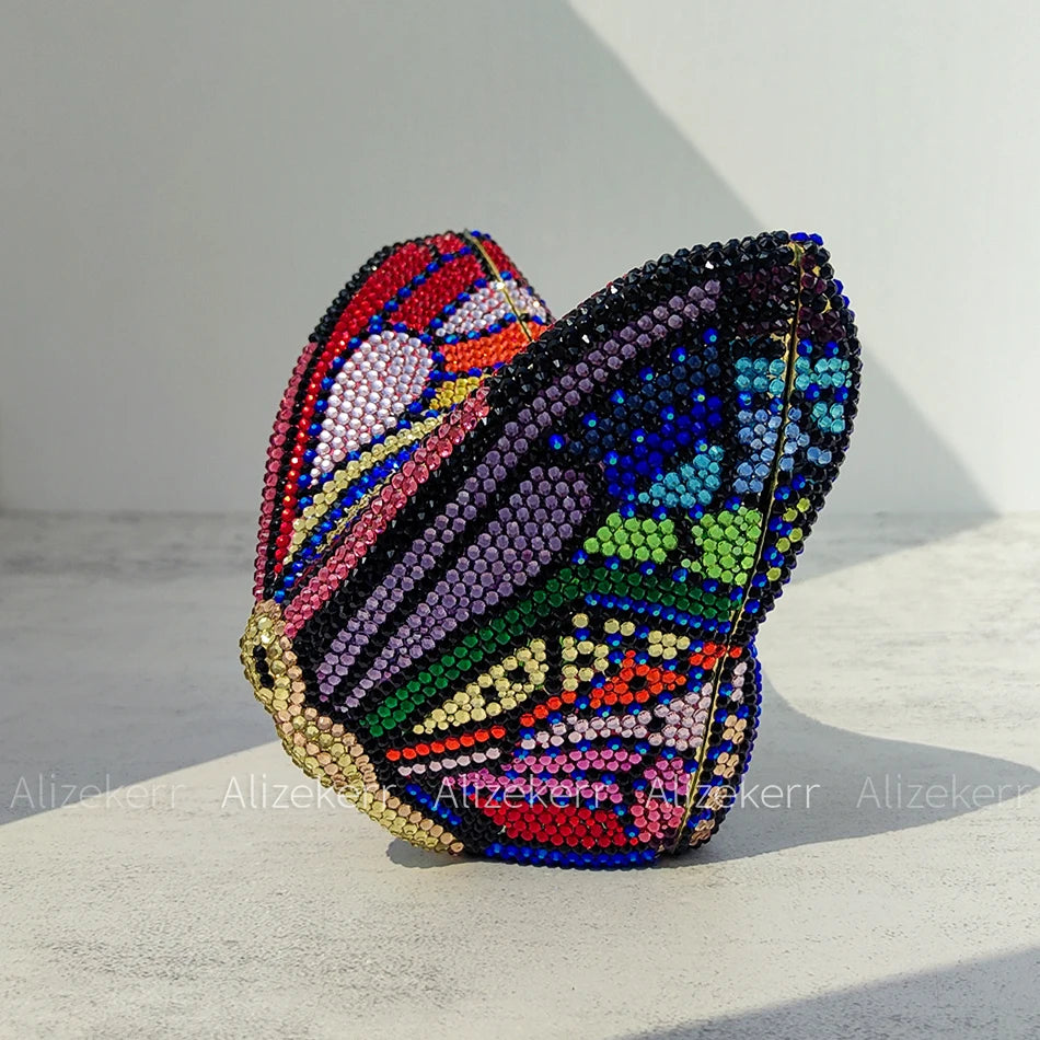 Butterfly Crystal Evening Clutch