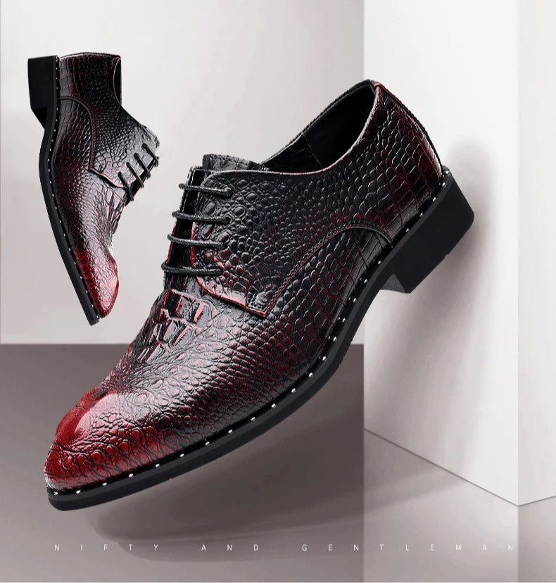 Men's Dress Shoes Business Formal Leather Lace Up All Season Comfortable Wedding Shoes Classic Business Casual Durable Footwear