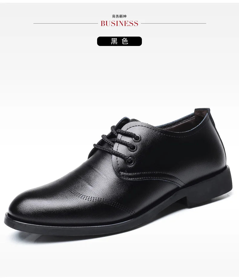 Mens Formal Business Oxford Shoes Classic Leather Dress Shoes for Wedding and Office
