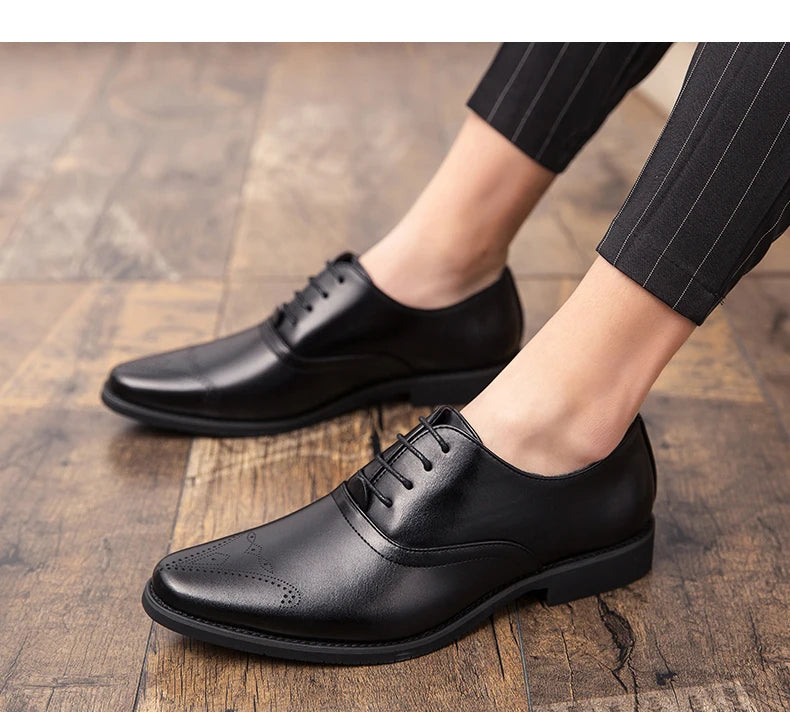 Wedding Shoes For Men Slip On Loafers Trend Tassels Leather Shoes Male Men’s Dress Shoes Business Shoes Men British Style Formal