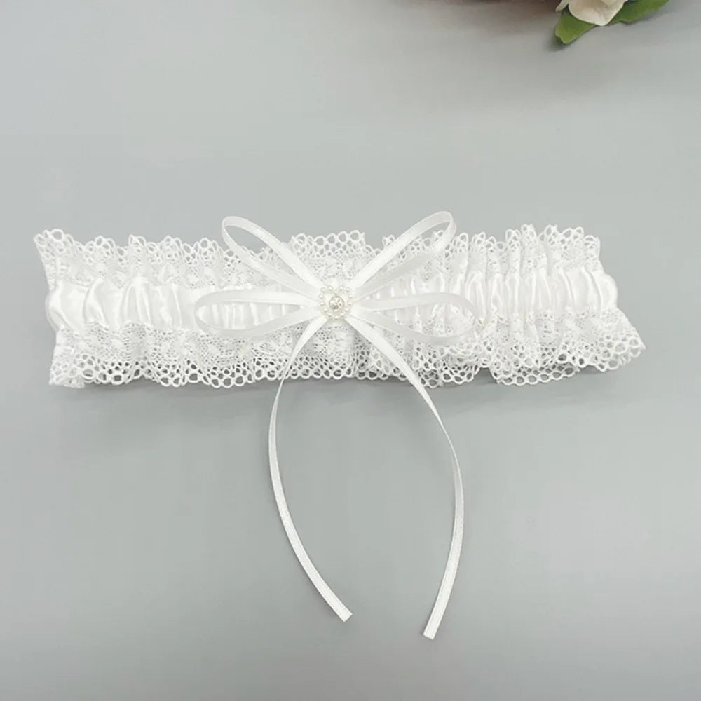 New Bride's Wedding Garter, Diamond Bow, Lace Garter, Women's Leg Accessories, Wedding Party Garter