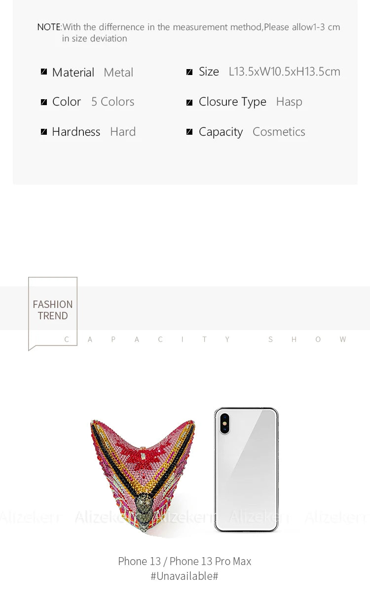 Butterfly Crystal Evening Clutch