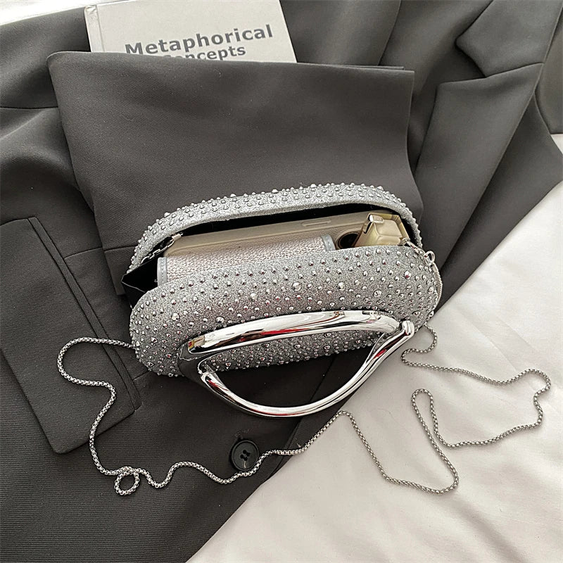 Red Wedding Evening Clutch Bag For Women Luxury Silver Gold Fashinon Party Purse And Handbag Trend Lady Lipstick Crossbody Bag
