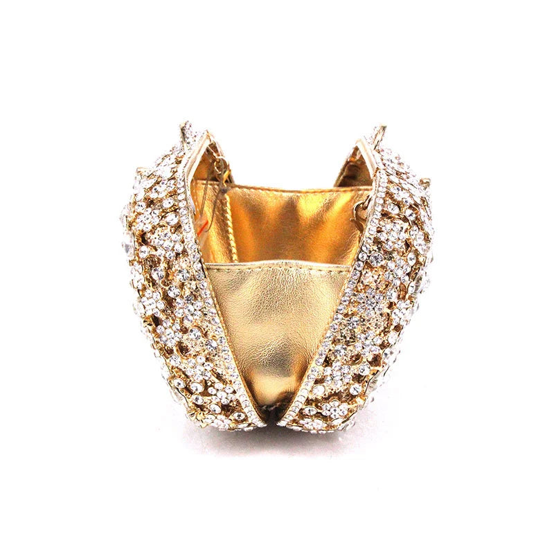 XIYUAN Women Muti-Colorful Luxury Designer Diamond Handbag Classic Flower Crystal Evening Bags Wedding Party Purse Bridal Clutch