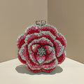 Rose-Shaped Crystal Bridal Clutch