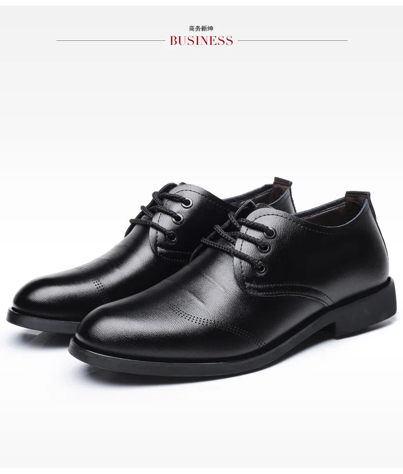 Mens Formal Business Oxford Shoes Classic Leather Dress Shoes for Wedding and Office