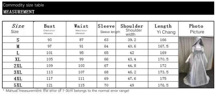 Women's medieval retro style wedding dress 8-color hooded waist dress cosplay