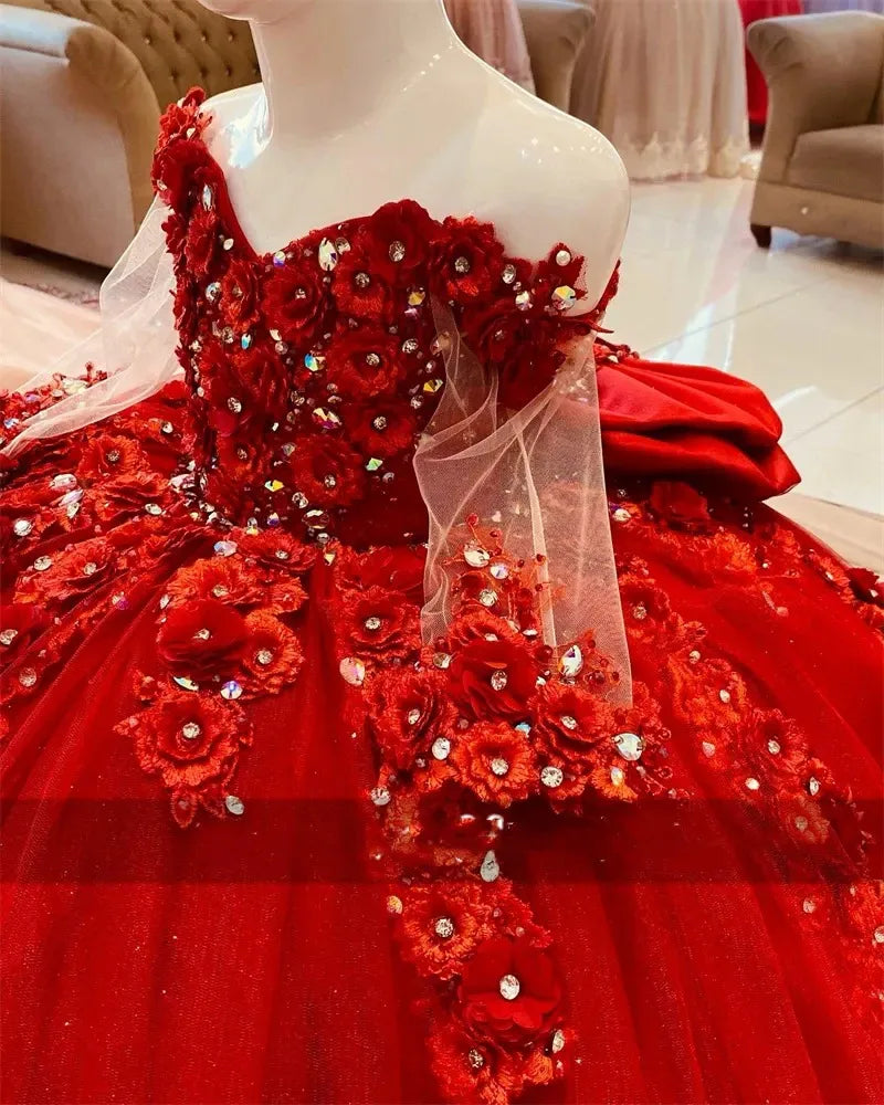 Crystal Lace Flower Girl Dress