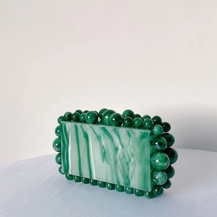 Leopard Acrylic Box Evening Clutch