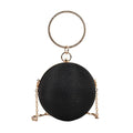 Circular Silk Rhinestone Banquet Clutch