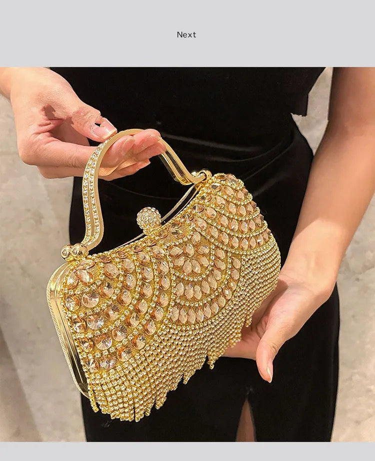 Golden Tassel Bridal Clutch