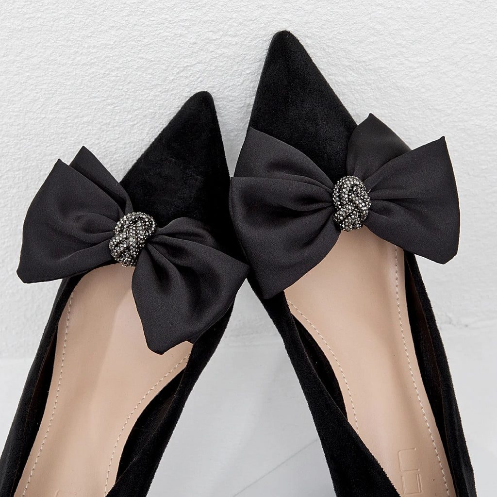 【1pair】shoe charms flower black designer charms for ladies heels shoe jewelry accessory for shoes woman buckle for bridal shoe