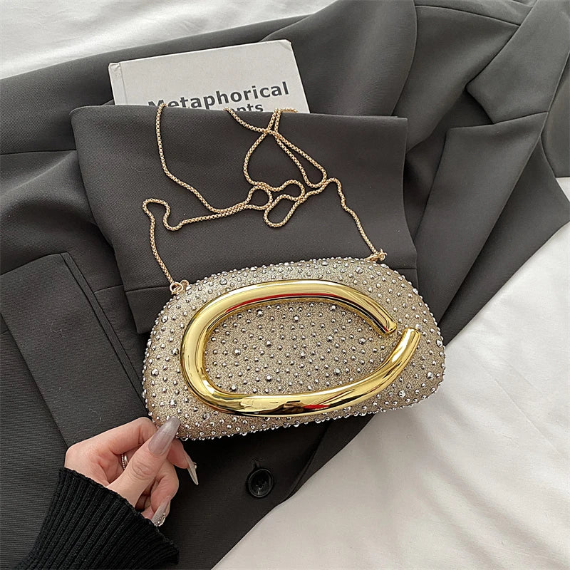 Red Wedding Evening Clutch Bag For Women Luxury Silver Gold Fashinon Party Purse And Handbag Trend Lady Lipstick Crossbody Bag