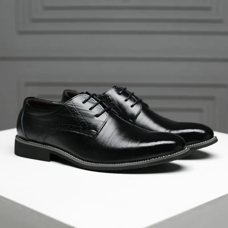 Classic Men Dress Shoes Pointed Toe Soft Bottom Business Casual Men Formal Shoes Male Office Flats Wedding Party Oxfords Shoes