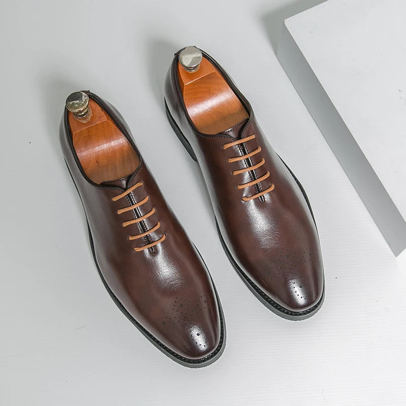 Men's Dress Shoes Trend Wedding Social Casual Leather Men Office Casual Business Shoes High Quality Formal Oxford Shoes Male