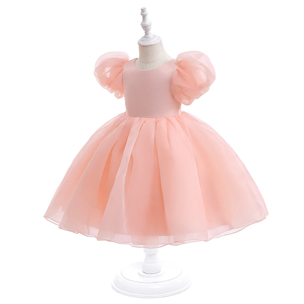 Floral Print Girls' Party Dress