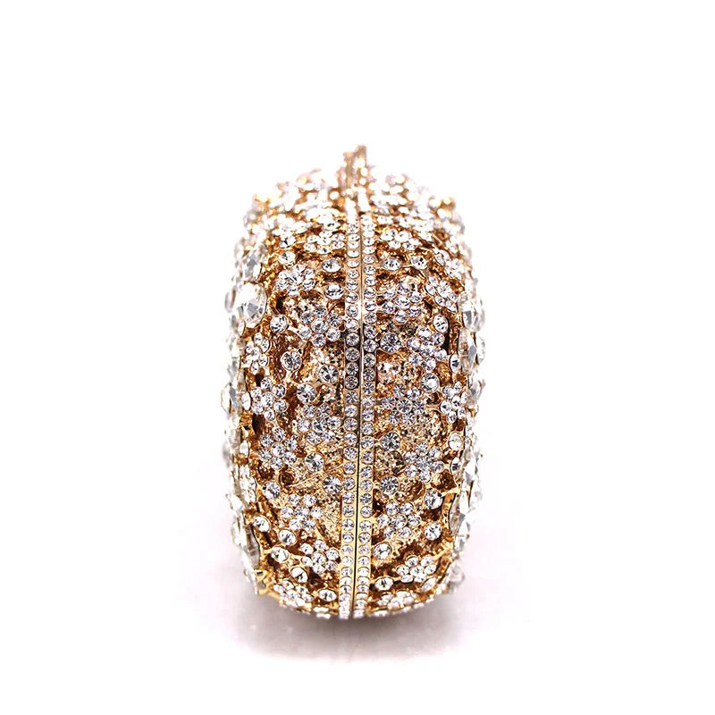 XIYUAN Women Muti-Colorful Luxury Designer Diamond Handbag Classic Flower Crystal Evening Bags Wedding Party Purse Bridal Clutch